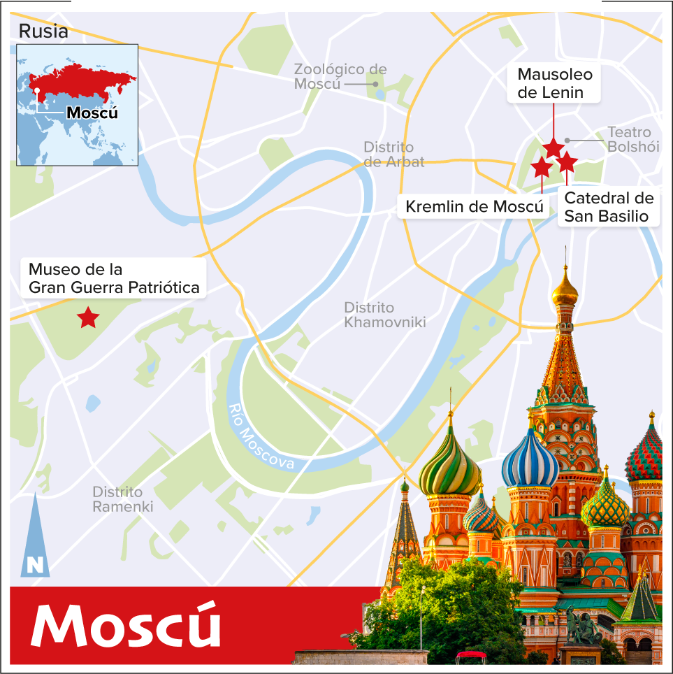 Mapa de Moscú, Rusia