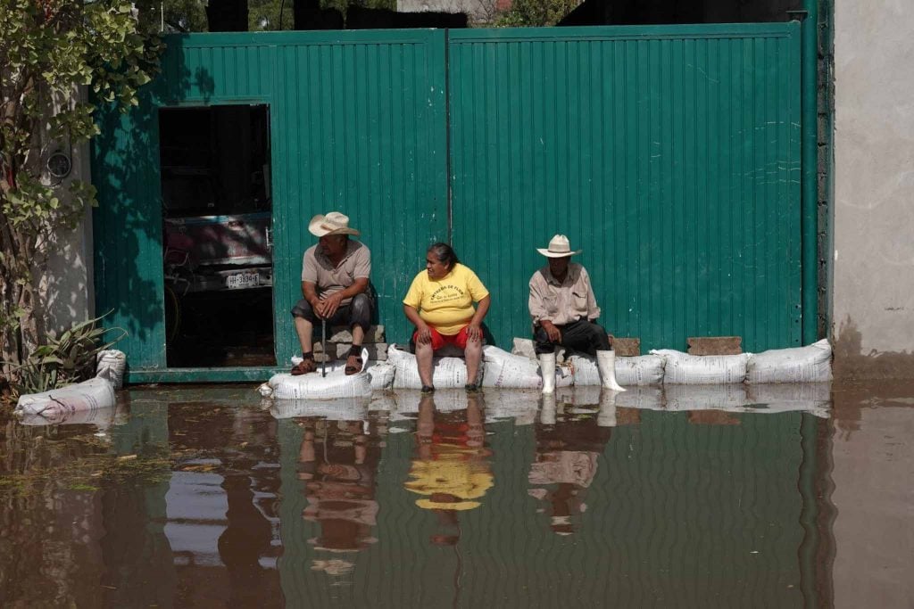 Hogares de habitantes de Tlahuelilpan permanecieron inundadas tras las el desbordamiento del río Tula, luego de las intensas lluvias.