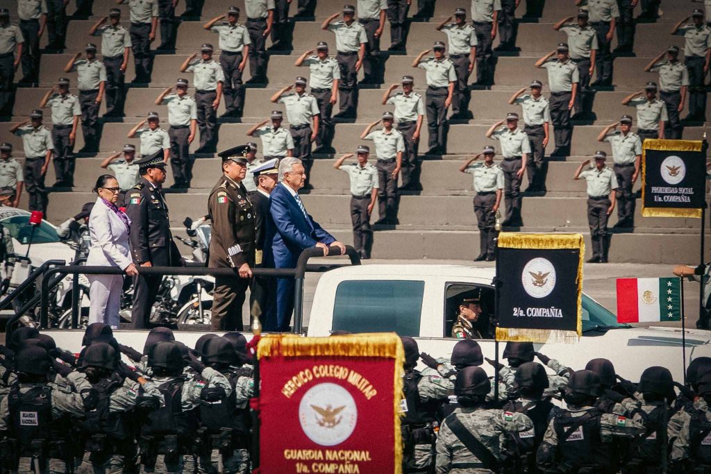 Andrés Manuel López Obrador durante la ceremonia del tercer aniversario de la Guardia Nacional. Fotografía: Rogelio Morales / Agencia Cuartoscuro
