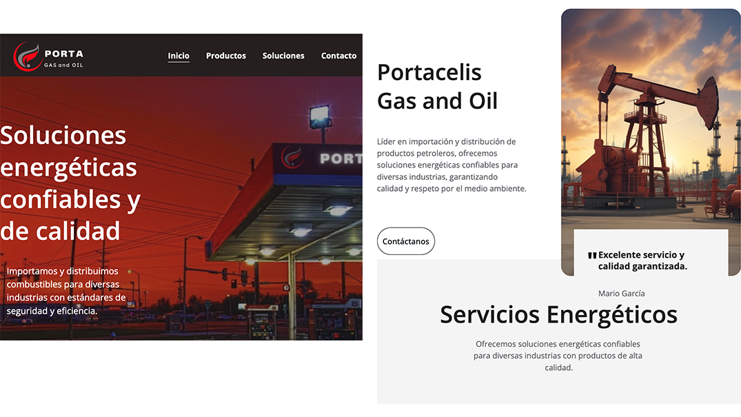 Así promovía sus servicios Portacelis Gas and Oil: se ostentaba como líder en importación de productos petroleros.