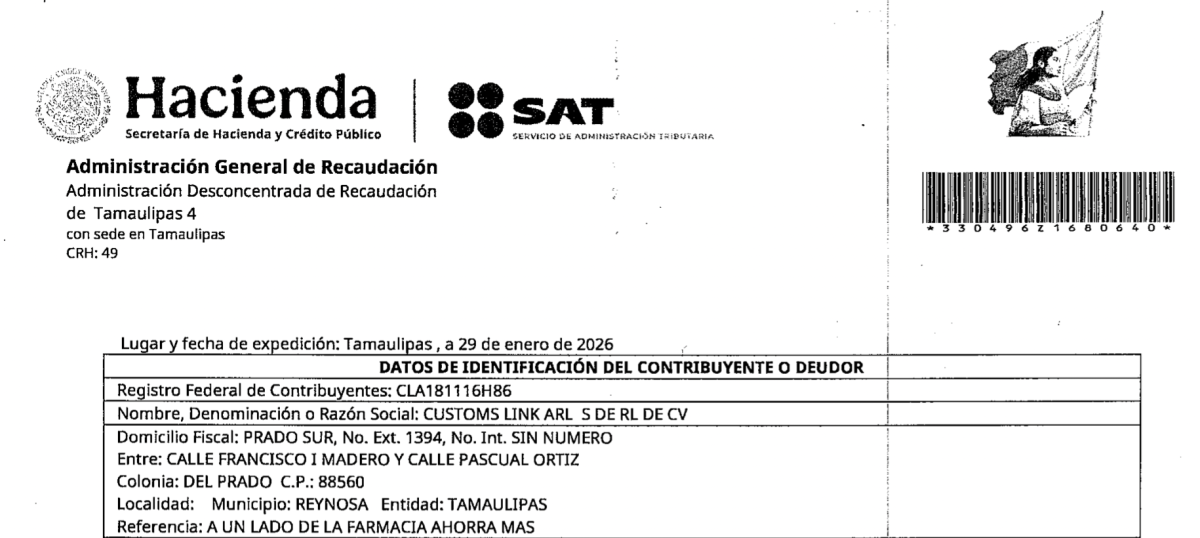 El domicilio fiscal de Servicios Aduanales JR es el mismo de Customs Link ARL, empresa que pas&oacute; de importar autos usados a introducir millones de litros de supuestos aditivos.